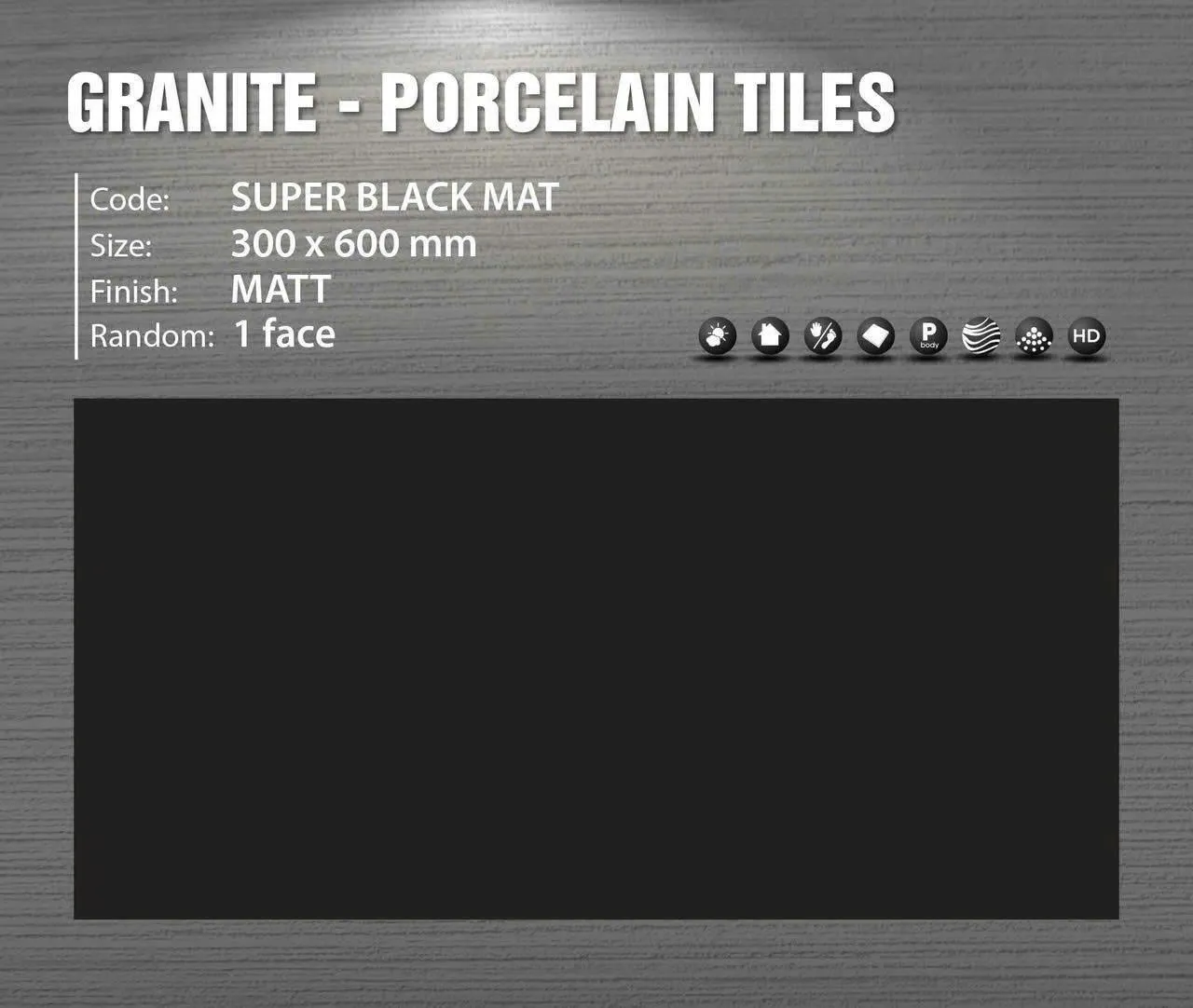 G?ch ?p t??ng Mikado 30x60 super black mat